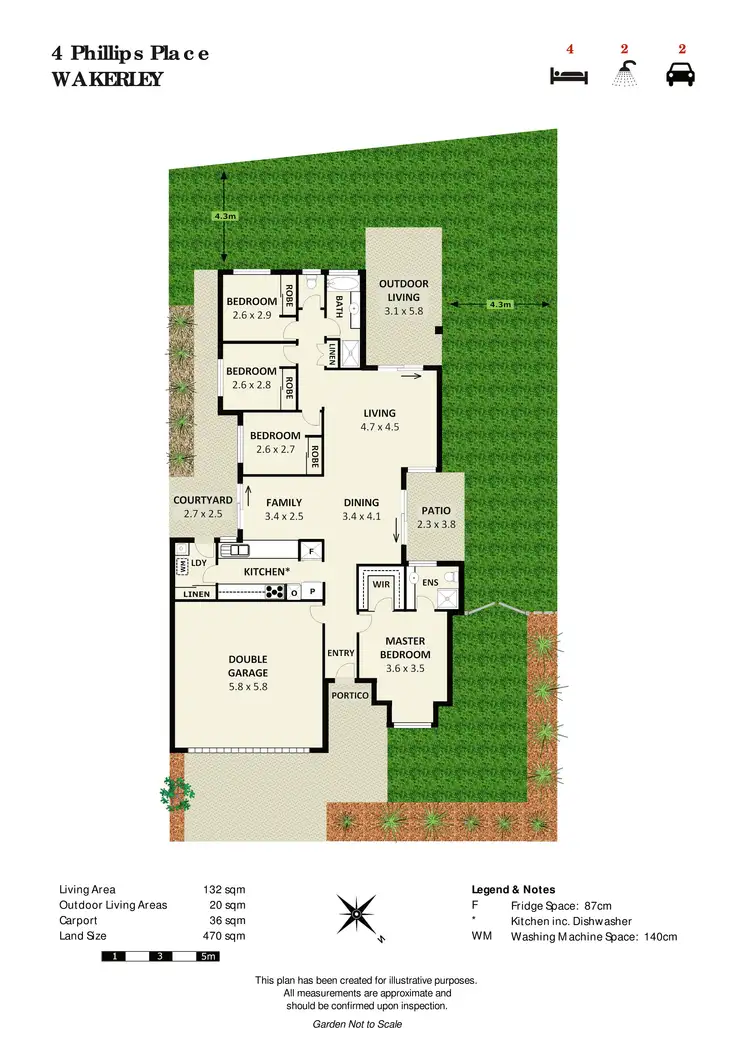 Floorplan of Homely house listing, 4 Phillips Place, Wakerley QLD 4154