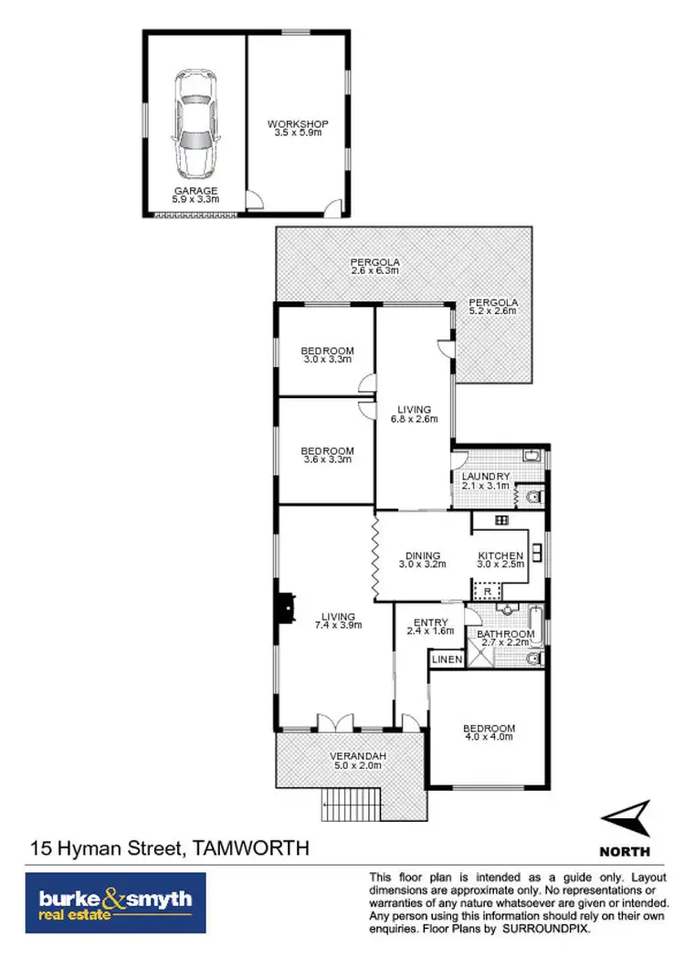 Floorplan of Homely house listing, 15 Hyman Street, Tamworth NSW 2340