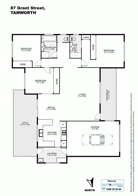 Floorplan of Homely house listing, 87 Grant Street, Tamworth NSW 2340