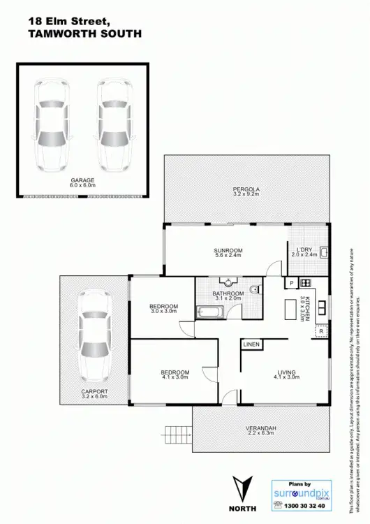 Floorplan of Homely house listing, 18 Elm Street, Tamworth NSW 2340