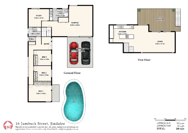 Floorplan of Homely house listing, 16 Jumbuck Street, Jindalee QLD 4074