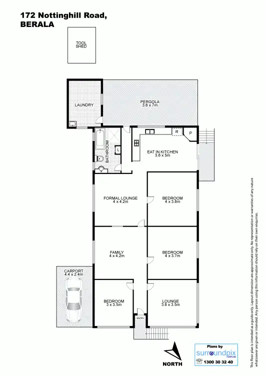Floorplan of Homely house listing, 172 Nottinghill Rd, Berala NSW 2141