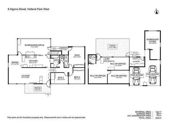 Floorplan of Homely house listing, 8 Algona St, Holland Park West QLD 4121