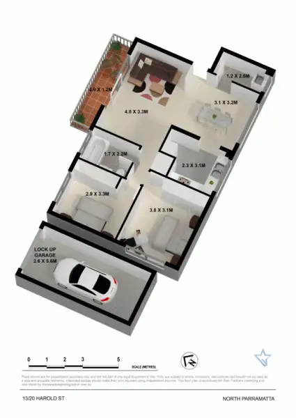 Floorplan of Homely unit listing, 13/20 Harold Street, Parramatta NSW 2150