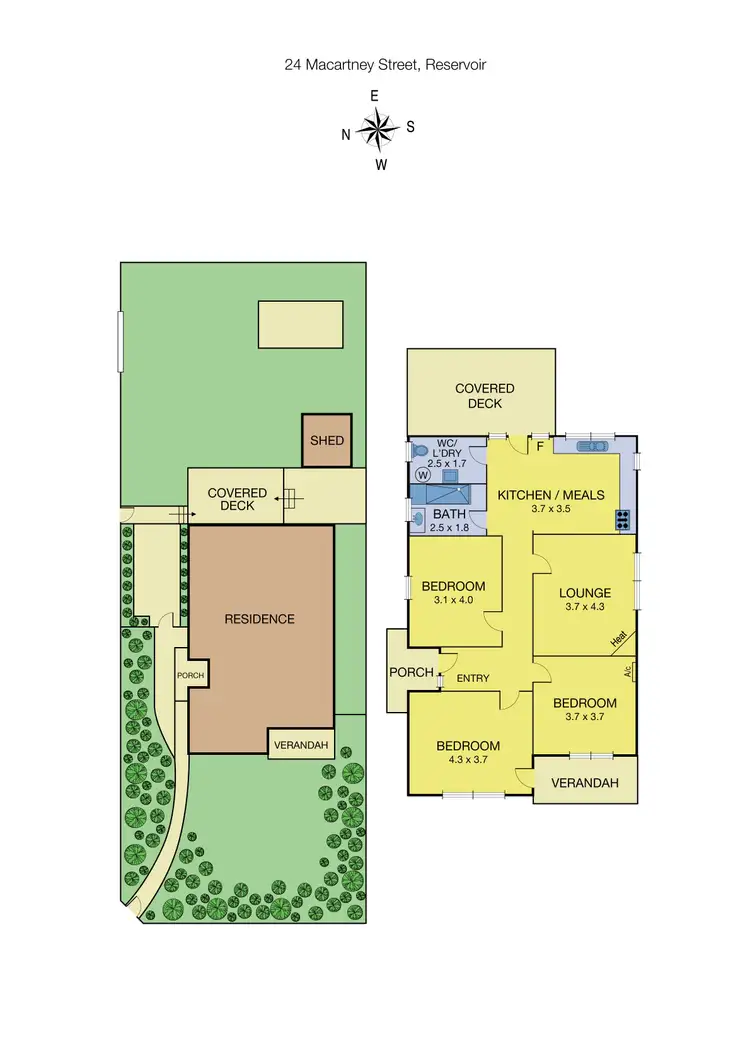 Floorplan of Homely house listing, 24 Macartney Street, Reservoir VIC 3073