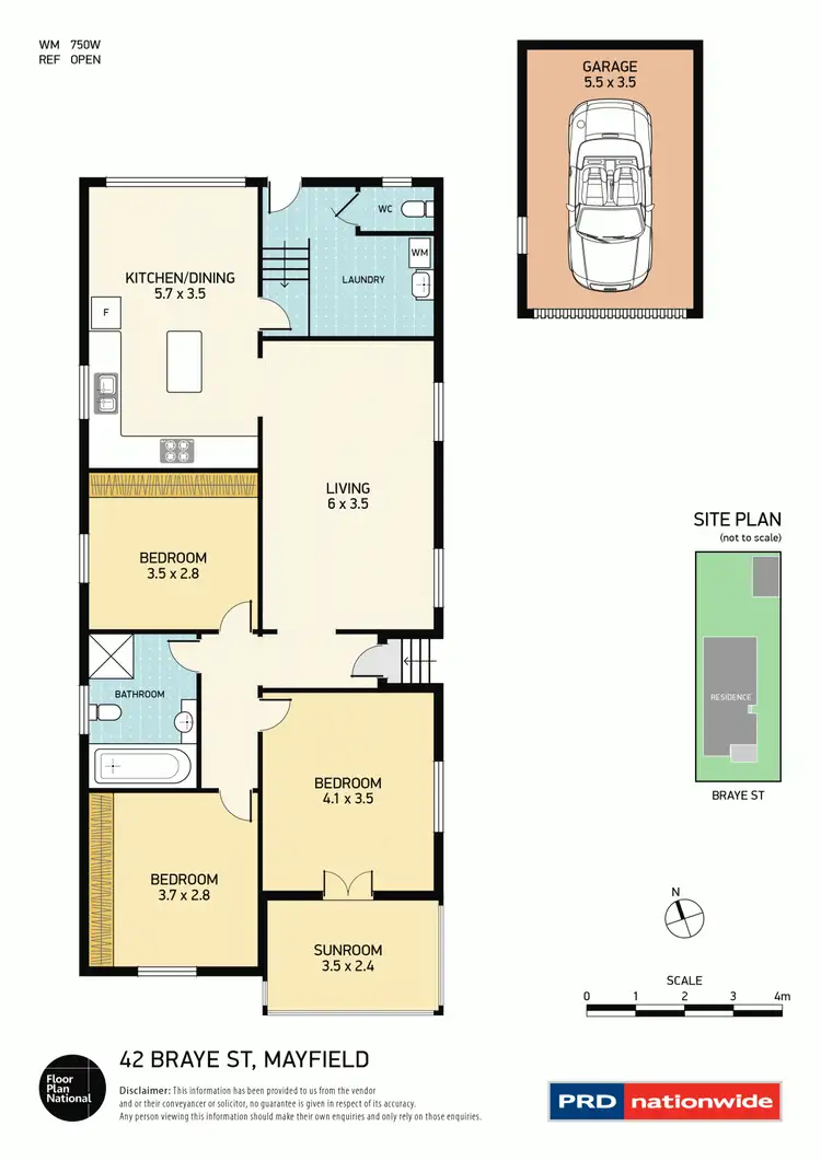 Floorplan of Homely house listing, 42 Braye Street, Mayfield NSW 2304