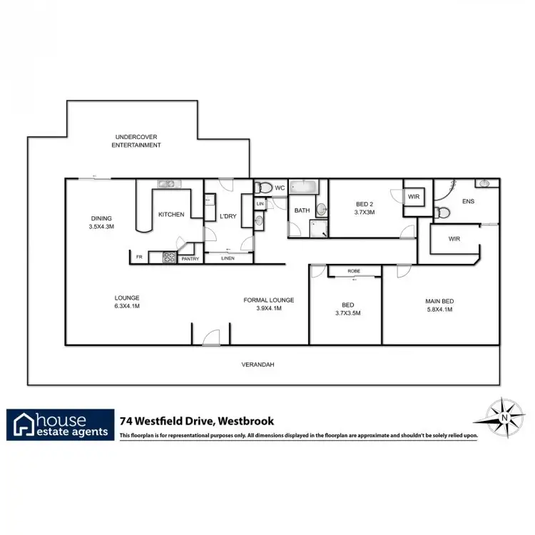 Floorplan of Homely house listing, 74 Westfield Drive, Westbrook QLD 4350