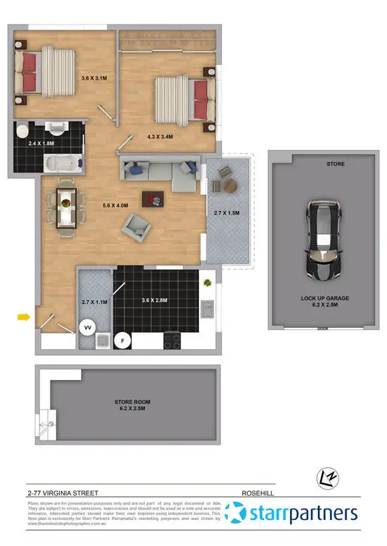 Floorplan of Homely apartment listing, 2/77 Virginia Street, Rosehill NSW 2142