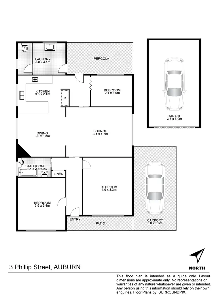 Floorplan of Homely house listing, 3 Phillips Street, Auburn NSW 2144