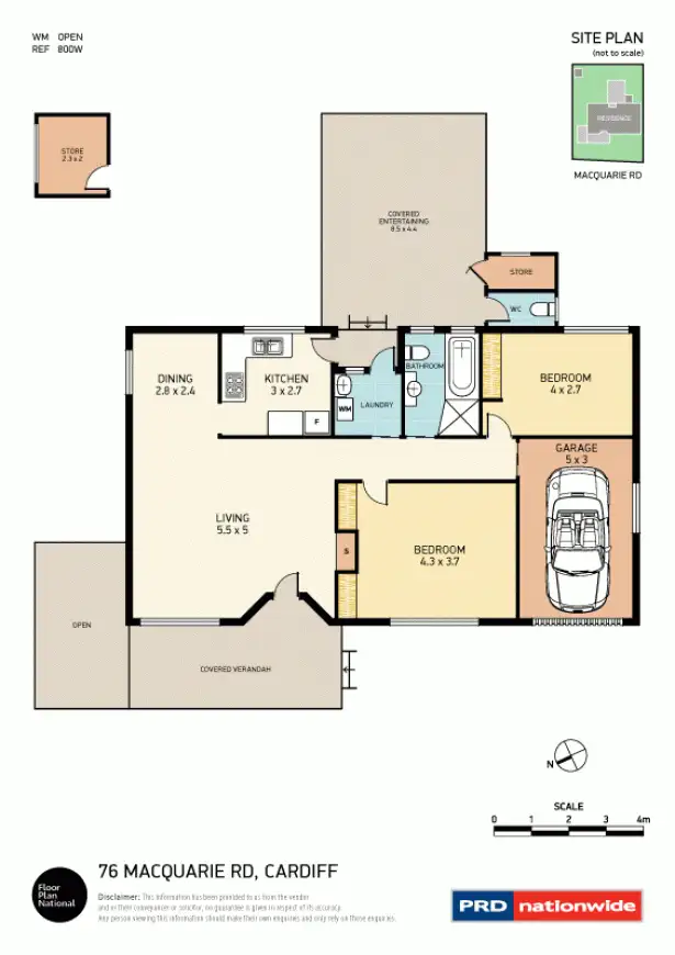 Floorplan of Homely house listing, 76 Macquarie Road, Cardiff NSW 2285