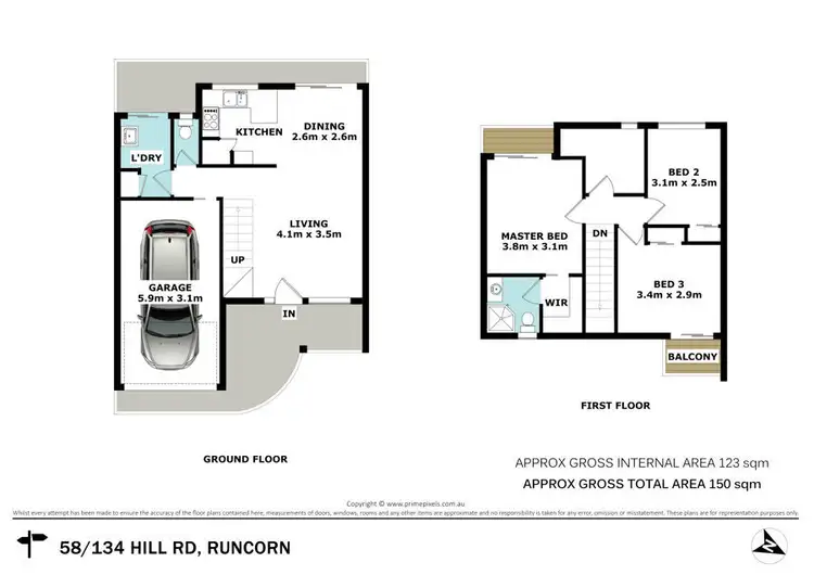 Floorplan of Homely townhouse listing, 58/134 Hill Road, Runcorn QLD 4113