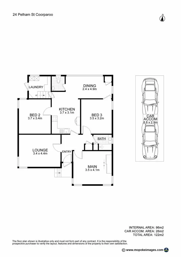 Floorplan of Homely house listing, 24 Pelham Street, Coorparoo QLD 4151