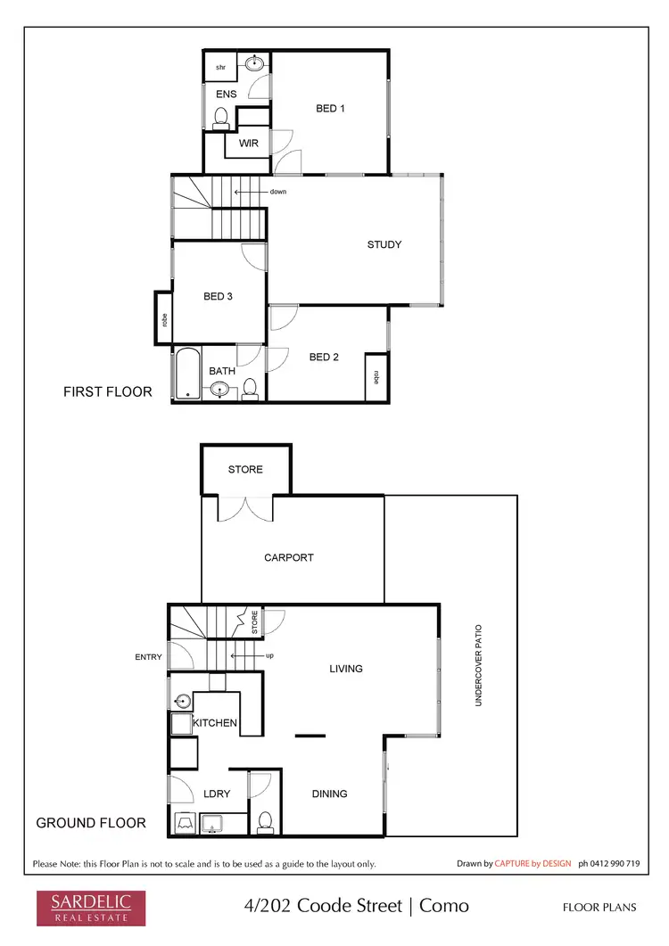 Floorplan of Homely townhouse listing, 4/202 Coode Street, Como WA 6152
