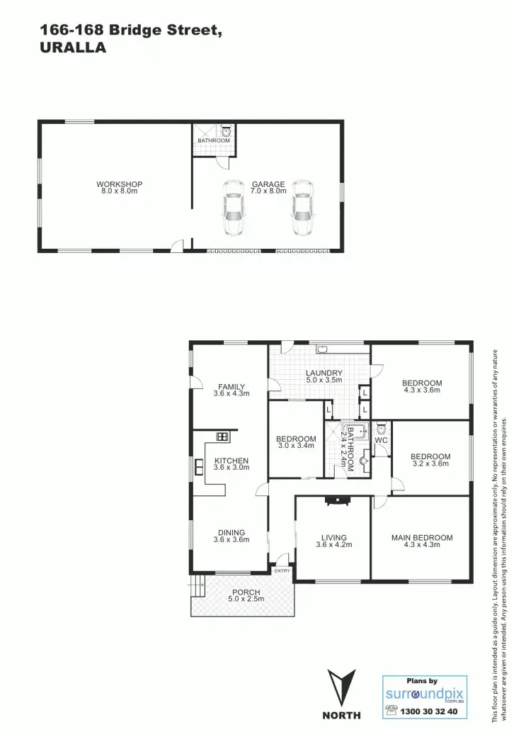 Floorplan of Homely house listing, 166-168 Bridge Street, Uralla NSW 2358