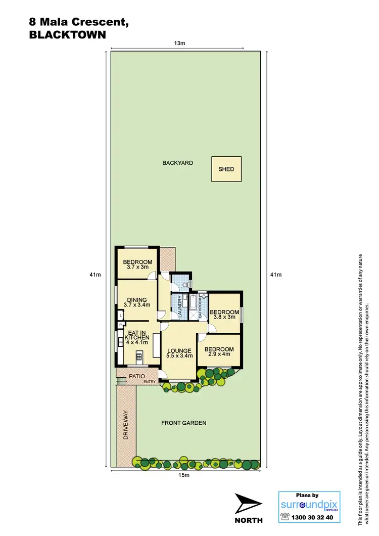 Floorplan of Homely house listing, 8 Mala Crescent, Blacktown NSW 2148