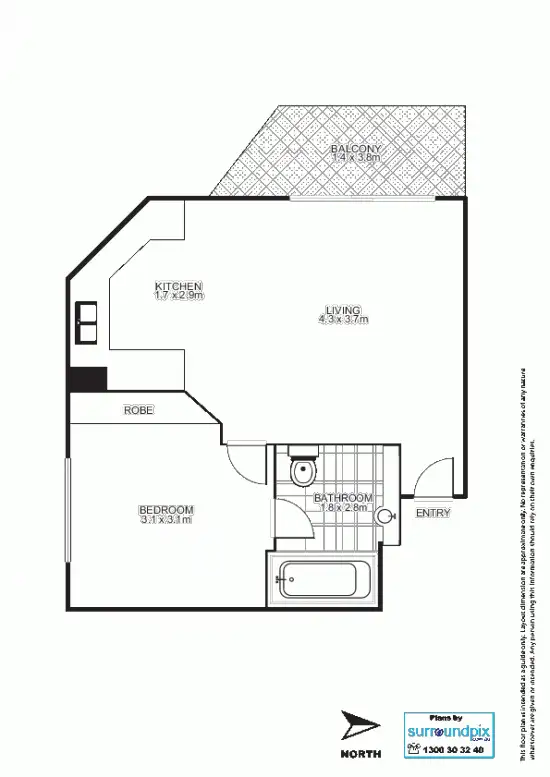 Floorplan of Homely unit listing, 160 Roma Street, Brisbane City QLD 4000
