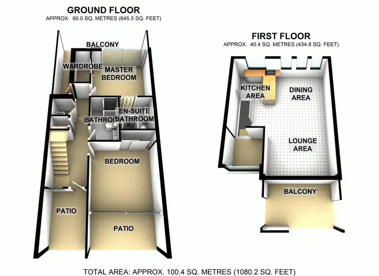 Floorplan of Homely townhouse listing, 4/210 Oxford Street, Bulimba QLD 4171