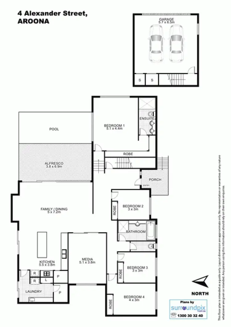 Floorplan of Homely house listing, 4 Alexander Street, Aroona QLD 4551