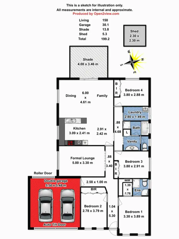 Floorplan of Homely house listing, 44 Applecross Drive, Blakeview SA 5114