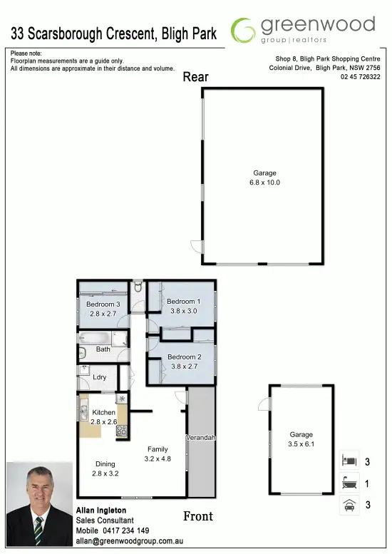Floorplan of Homely house listing, 33 Scarsborough Crescent, Bligh Park NSW 2756