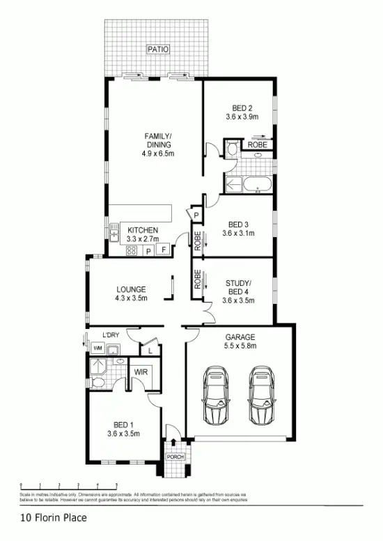 Floorplan of Homely house listing, 10 Florin Place, Wadalba NSW 2259