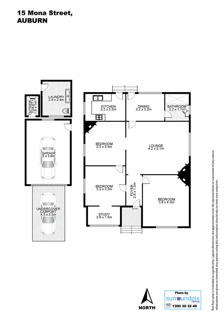Floorplan of Homely house listing, 15 Mona St, Auburn NSW 2144