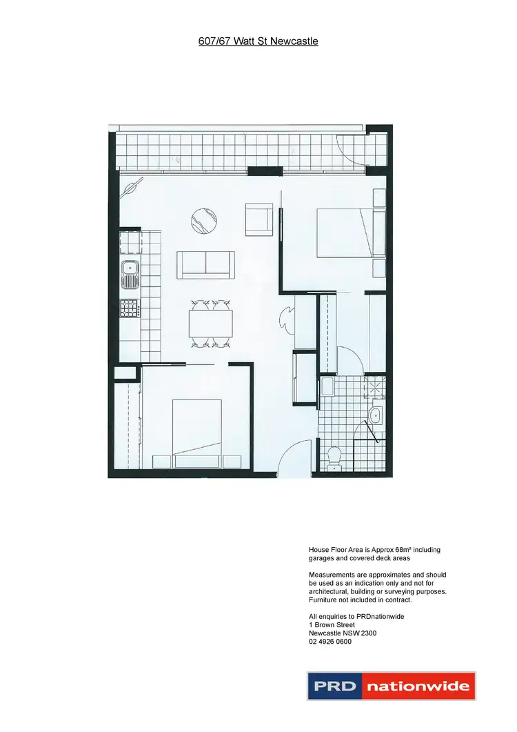 Floorplan of Homely apartment listing, 607/67 Watt Street, Newcastle NSW 2300