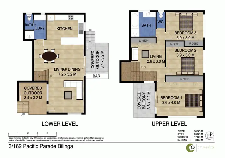 Floorplan of Homely unit listing, 3/162 Pacific Parade, Bilinga QLD 4225