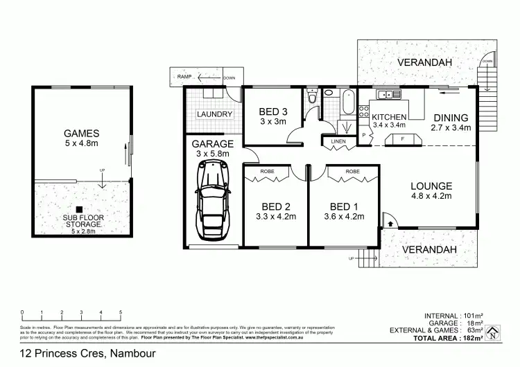 Floorplan of Homely house listing, 12 Princess Crescent, Nambour QLD 4560