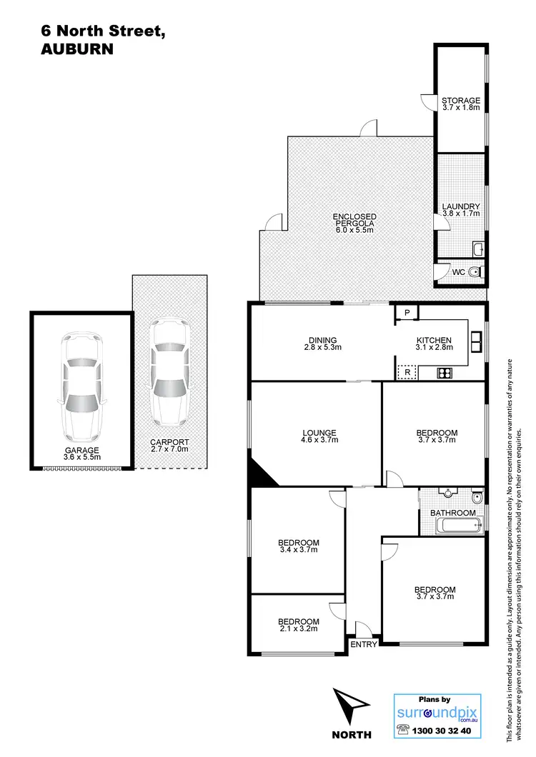 Floorplan of Homely house listing, 6 North Street, Auburn NSW 2144