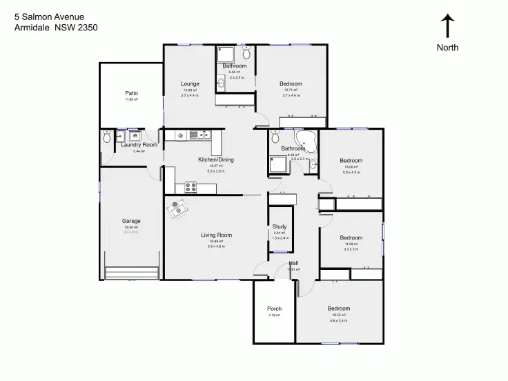 Floorplan of Homely house listing, 5 Salmon Avenue, Armidale NSW 2350