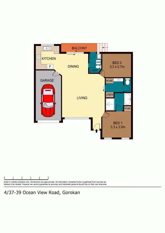 Floorplan of Homely unit listing, 4/37-39 Ocean View Road, Gorokan NSW 2263
