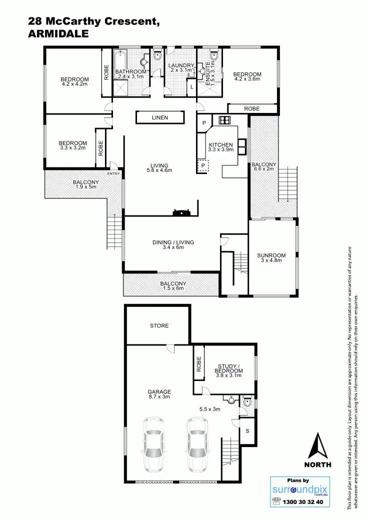 Floorplan of Homely house listing, 28 McCarthy Crescent, Armidale NSW 2350