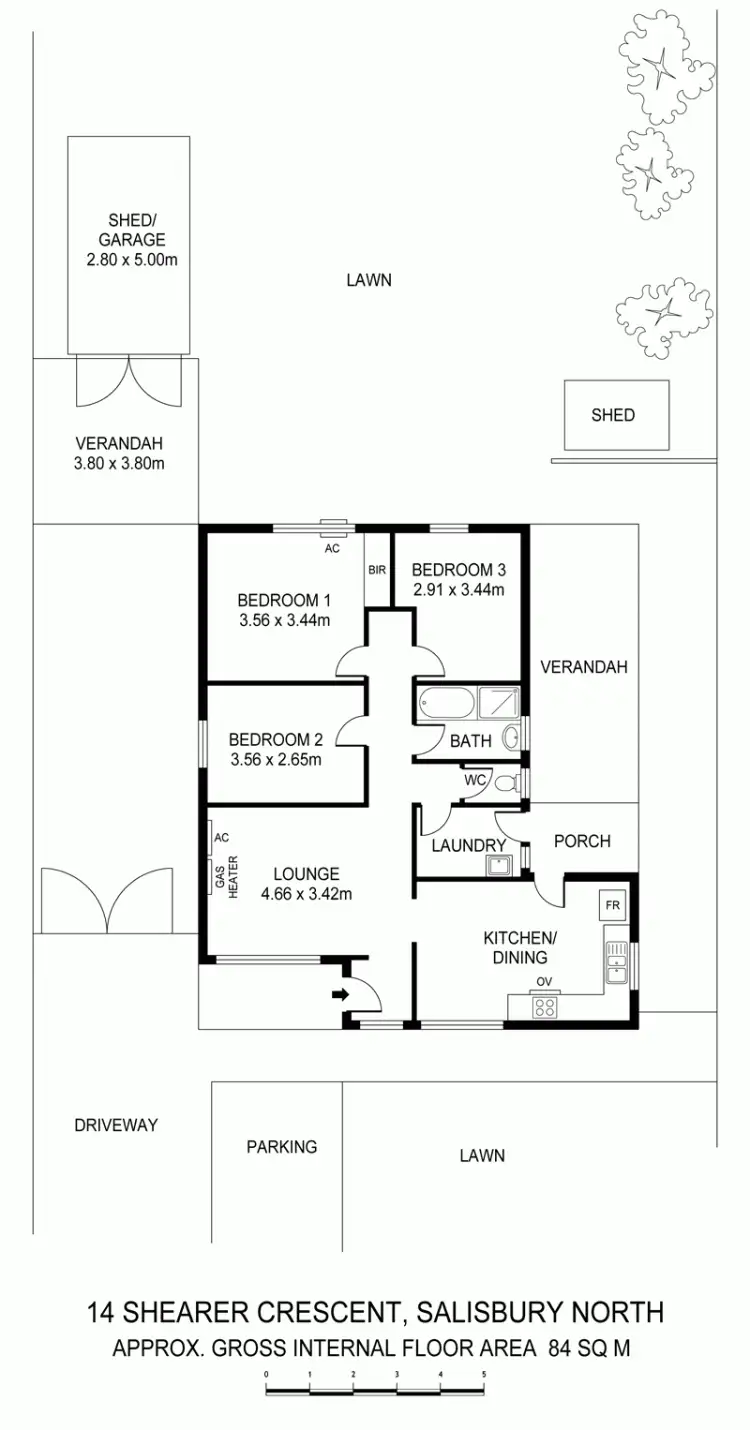 Floorplan of Homely house listing, 14 Shearer Crescent, Salisbury North SA 5108