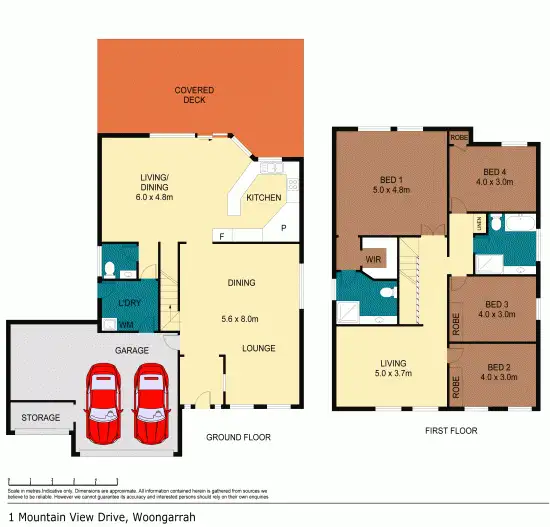 Floorplan of Homely house listing, 1 Mountain View Drive, Woongarrah NSW 2259