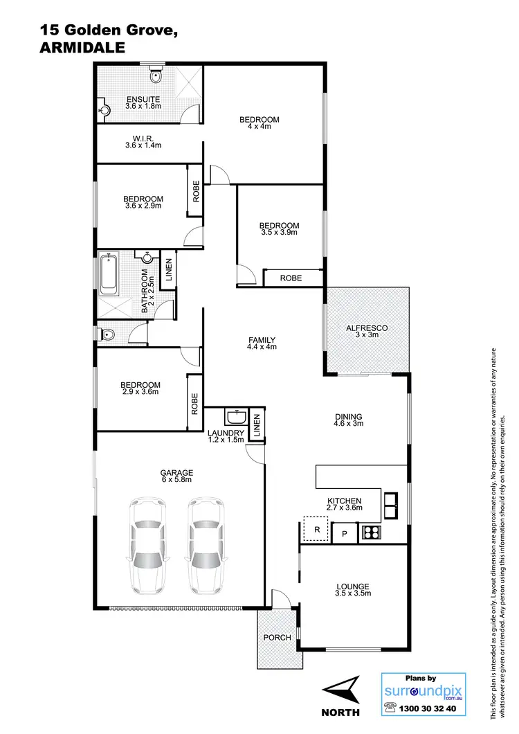 Floorplan of Homely house listing, 15 Golden Grove, Armidale NSW 2350