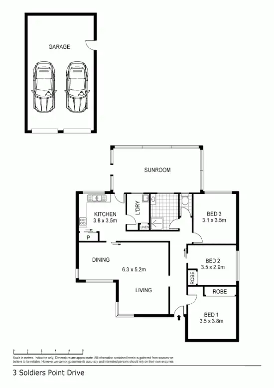 Floorplan of Homely house listing, 3 Soldiers Point Drive, Norah Head NSW 2263