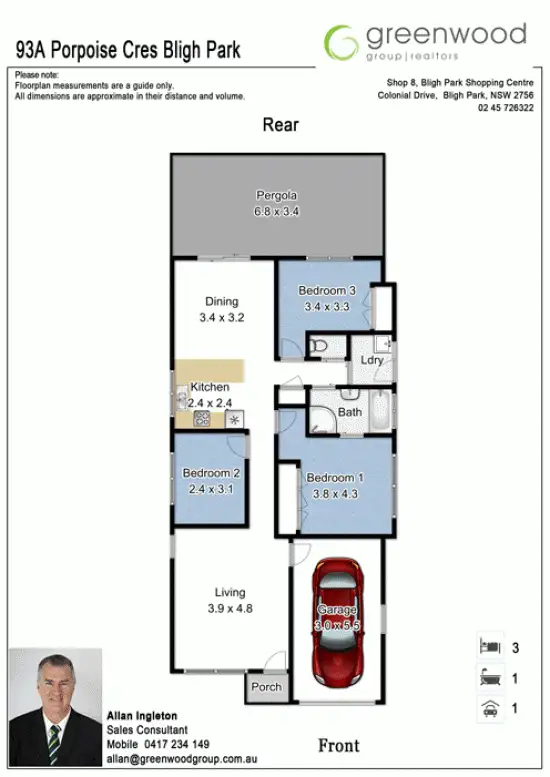 Floorplan of Homely house listing, 93A Porpoise Crescent, Bligh Park NSW 2756