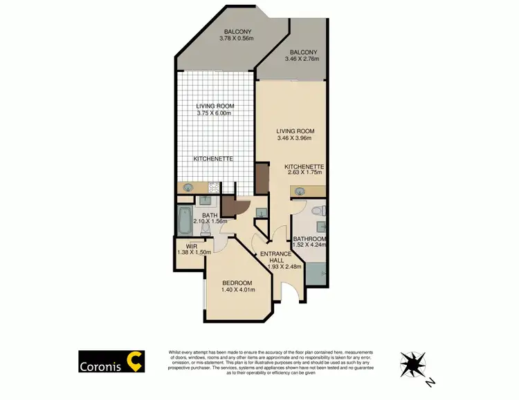 Floorplan of Homely unit listing, 78 Brookes Street, Bowen Hills QLD 4006