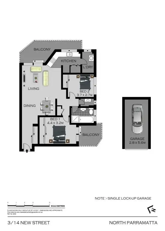 Floorplan of Homely apartment listing, 3/14 New Street, North Parramatta NSW 2151
