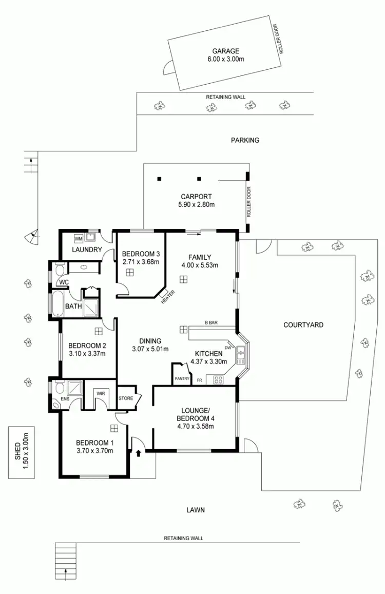 Floorplan of Homely house listing, 14 Highfield Drive, Hillbank SA 5112