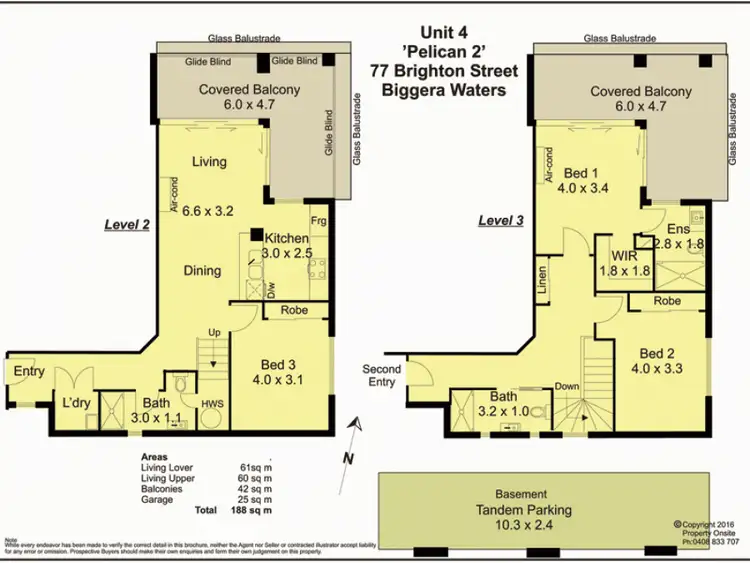 Floorplan of Homely unit listing, 4/77 Brighton St, Biggera Waters QLD 4216