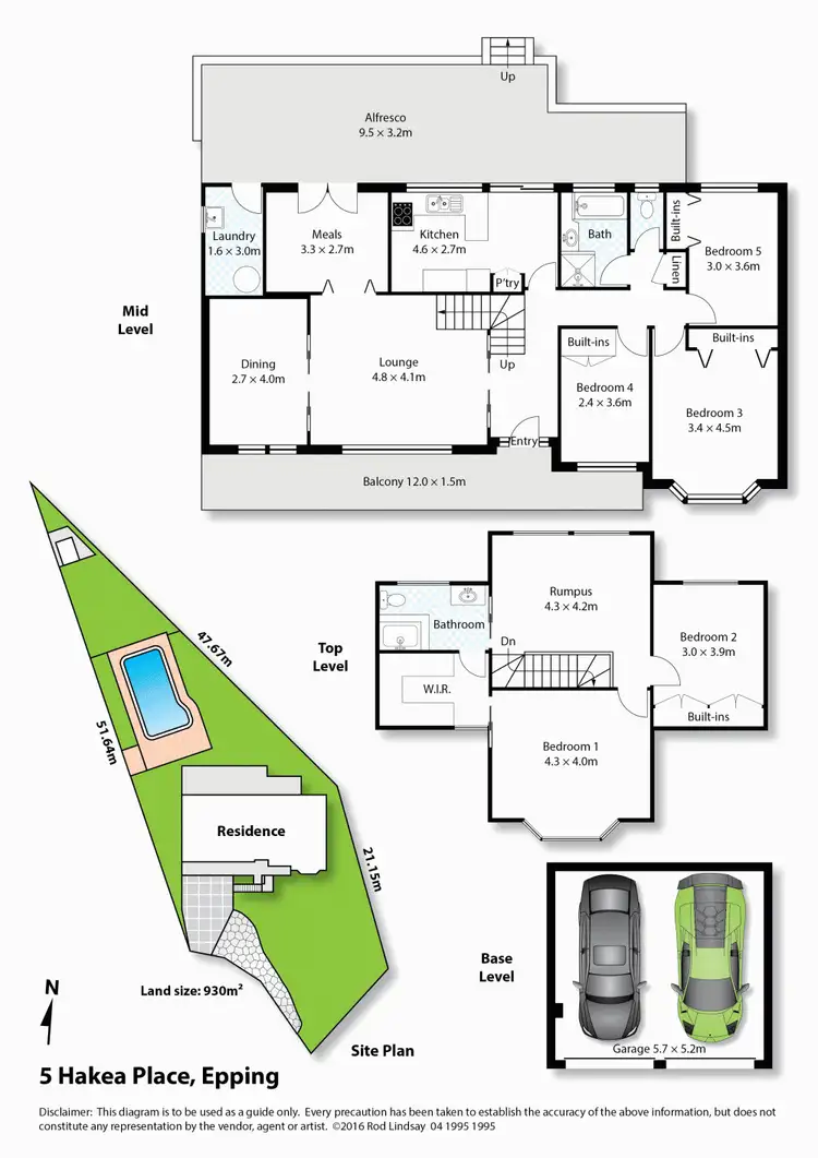 Floorplan of Homely house listing, 5 Hakea Place, Epping NSW 2121