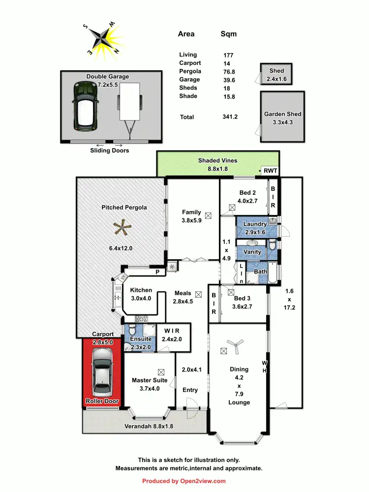 Floorplan of Homely house listing, 9 Crace Court, Evanston Park SA 5116