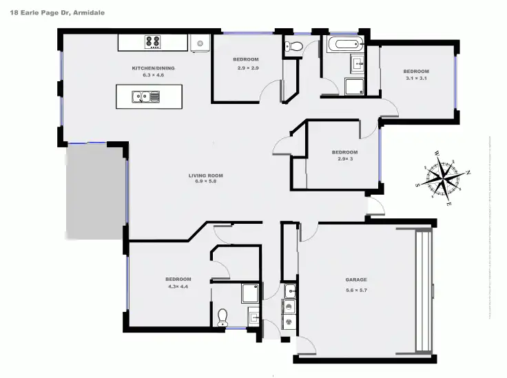 Floorplan of Homely house listing, 18 Earle Page Drive, Armidale NSW 2350