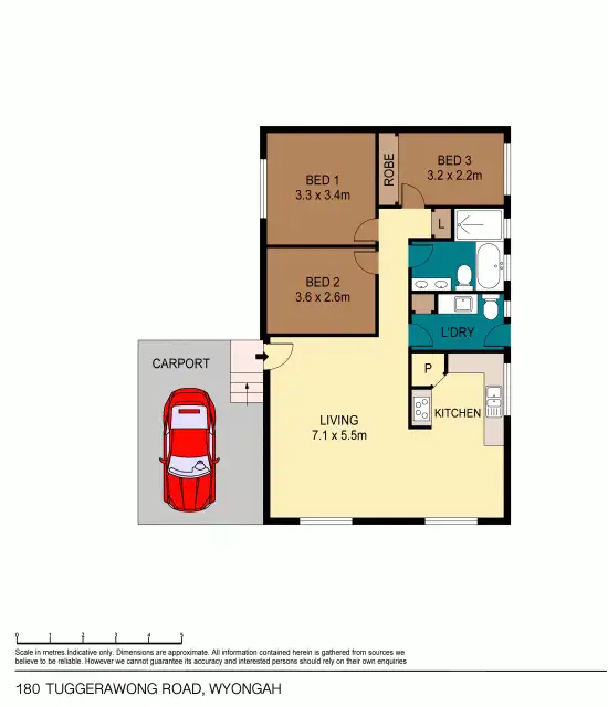Floorplan of Homely house listing, 180 Tuggerawong Road, Wyongah NSW 2259