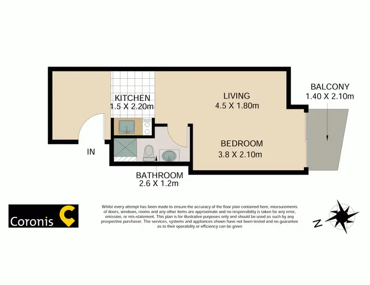 Floorplan of Homely apartment listing, 609/188 Shafston Avenue, Kangaroo Point QLD 4169