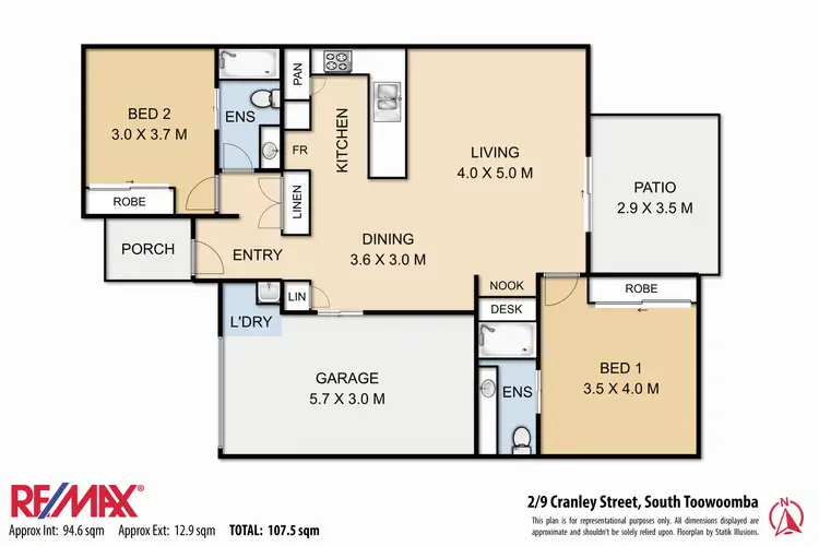 Floorplan of Homely unit listing, 2/9 Cranley Street, South Toowoomba QLD 4350
