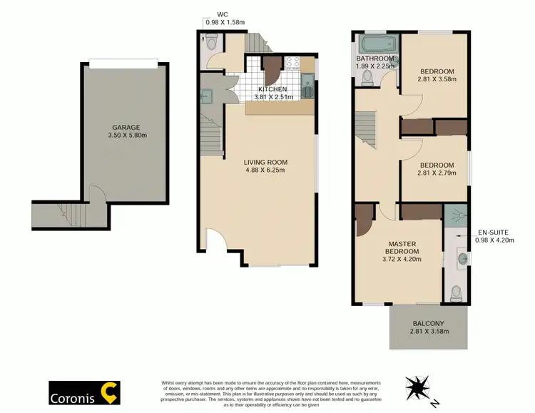 Floorplan of Homely townhouse listing, 1/115 Hansen Street, Moorooka QLD 4105