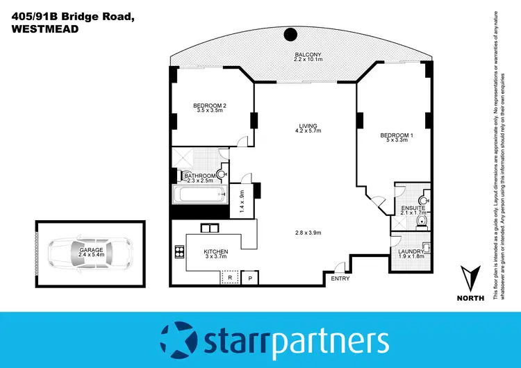 Floorplan of Homely unit listing, 405/91B Bridge Road, Westmead NSW 2145